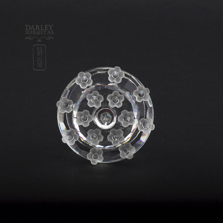 Dos piezas en cristal de Swarovski, carrito bebe, y tarta - 6