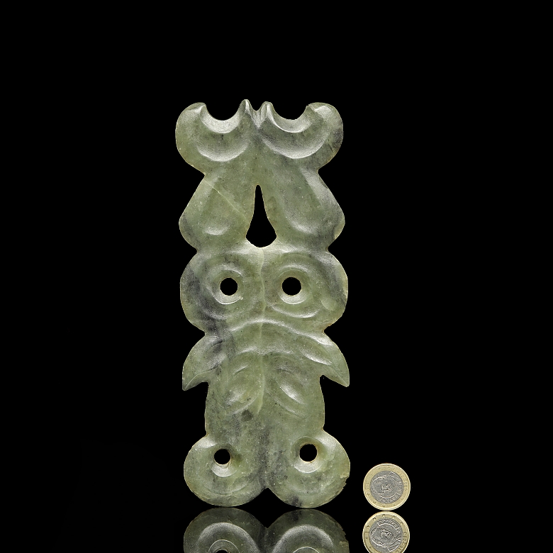 Carved jade plaque, Hongshan style