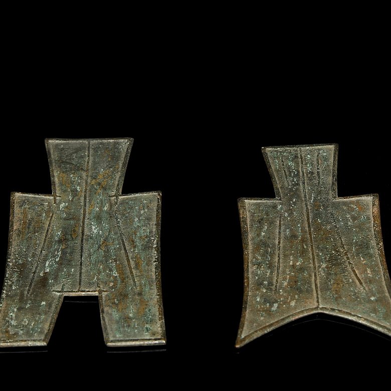 Collection of six Chinese coins “hoe and sword” - 3