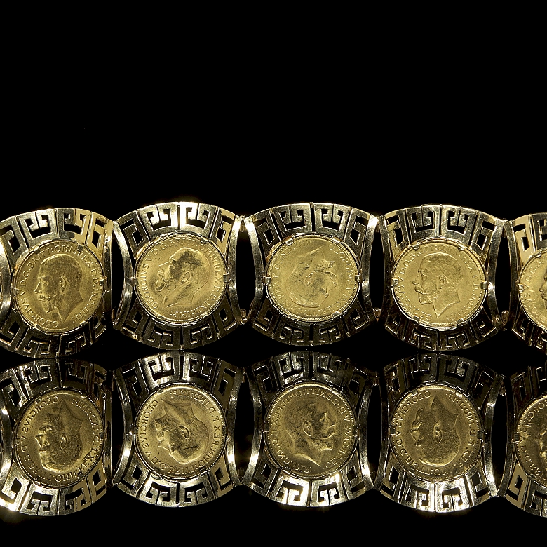 Conjunto de pulsera de oro