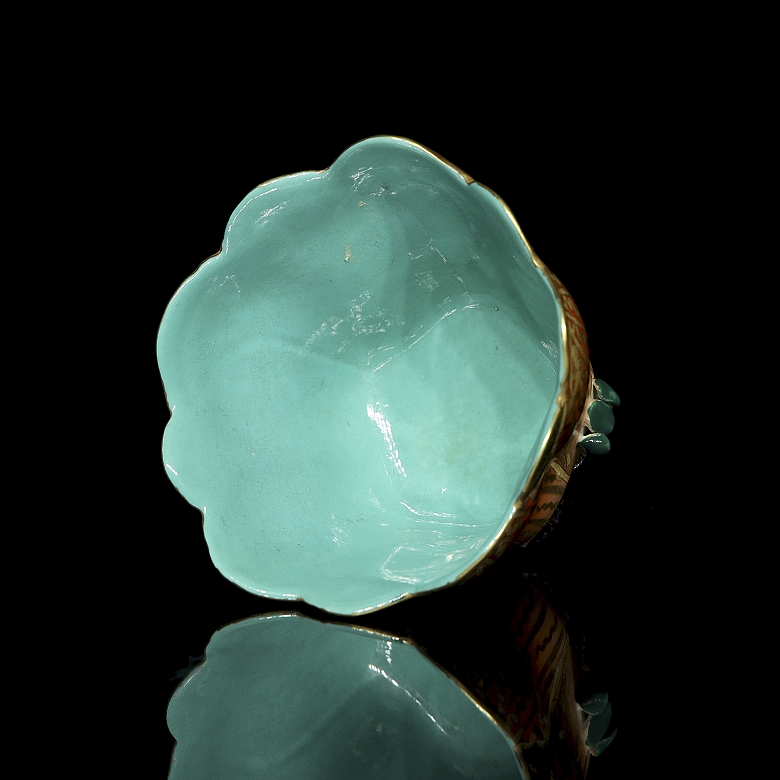 Enamelled porcelain cup ‘Flower’, with Yongzheng seal - 4