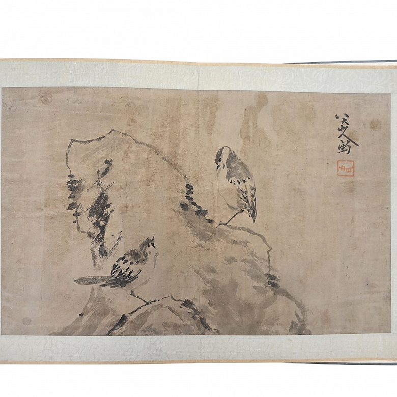 Album of prints entitled ‘Flowers and Birds’ signed by Bada Shanren