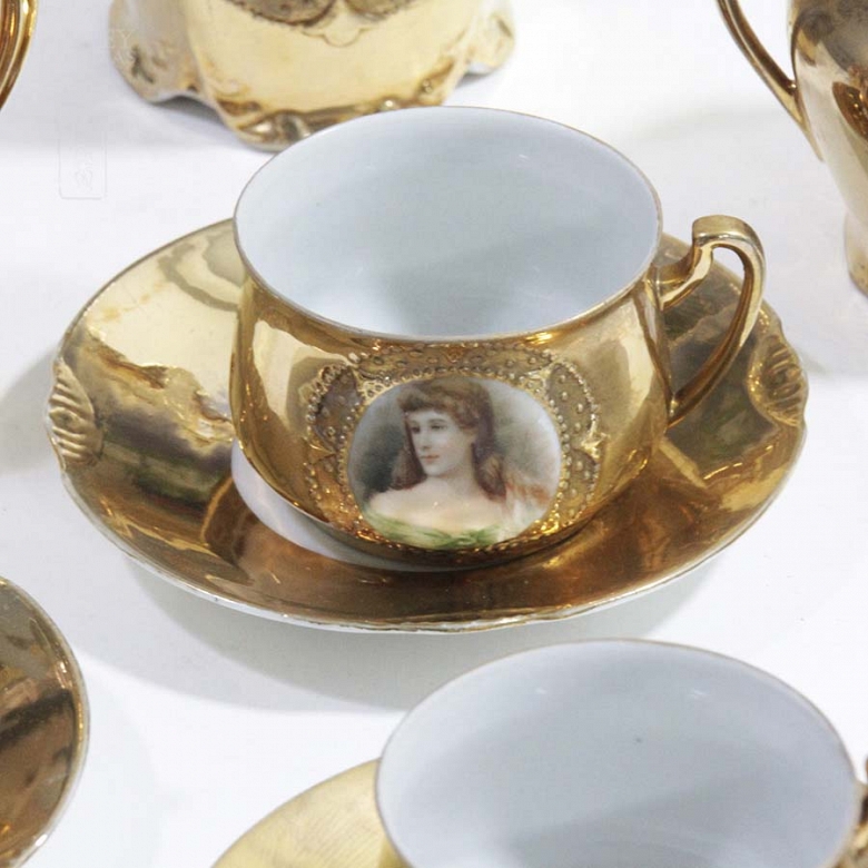 Juego de cafe dorado - 6