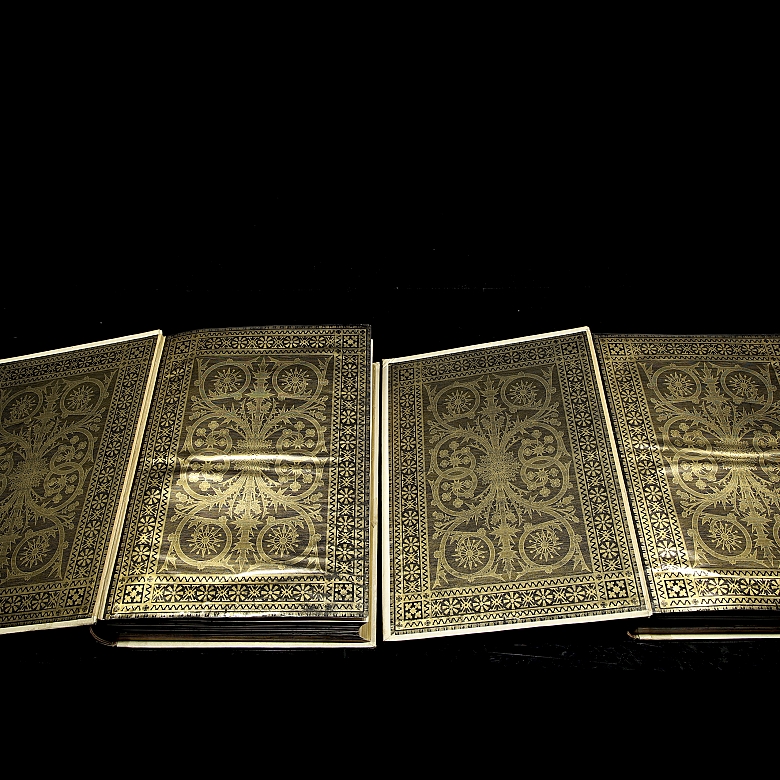 Two volumes of ‘The Ingenious Gentleman Don Quixote of La Mancha’, circa 1880