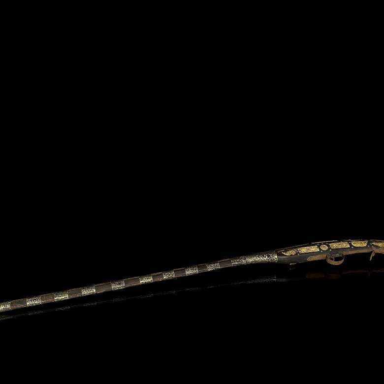 Decorative flintlock rifle in the Moukahla style, 20th century