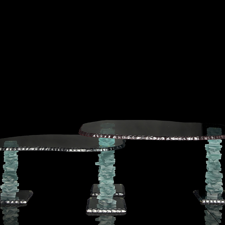 Mesa de cristal siguiendo el estilo de Danny Lane, s.XX