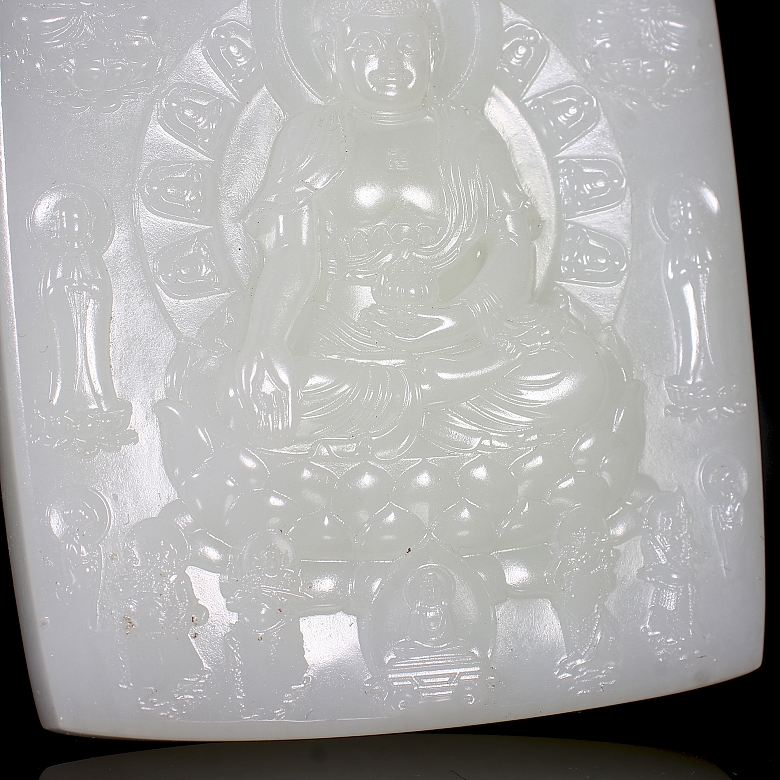 Biombo de jade blanco de Hetian 