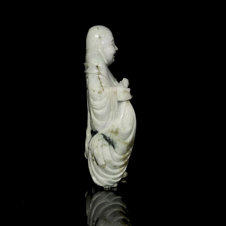 Jadeite figure of ‘Hotei’, 20th century - 2