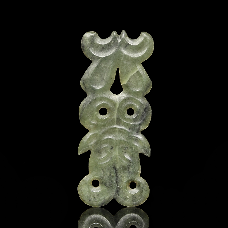Carved jade plaque, Hongshan style