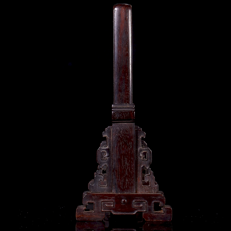 Panel de jadeíta con marco de madera