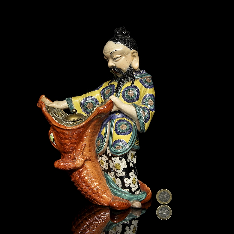 Chinese porcelain scrivener “Man with crocodile” 20th century - 9