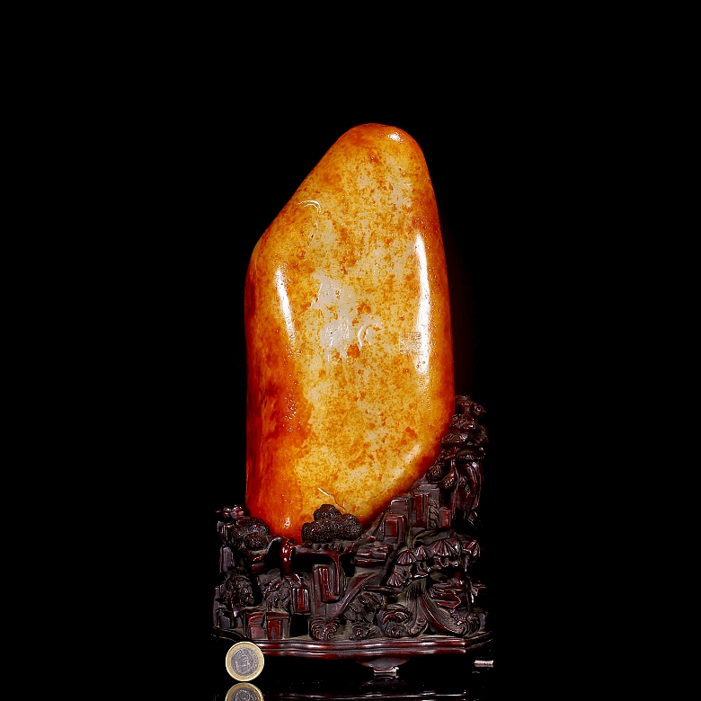 Piedra de jade tallado 