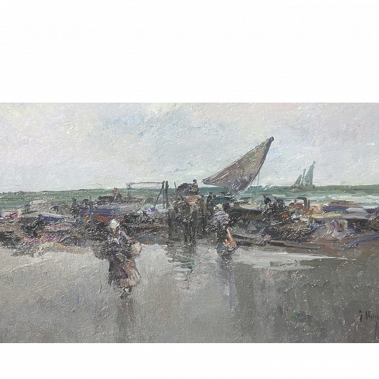 20th century Valencian school ‘Fishermen’