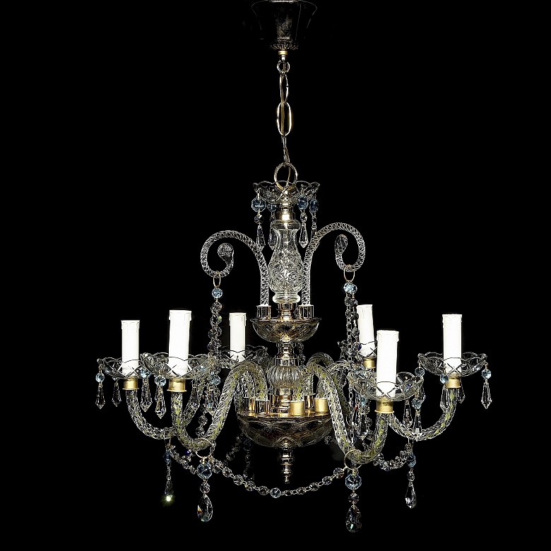 Bohemian style crystal chandelier, XX century