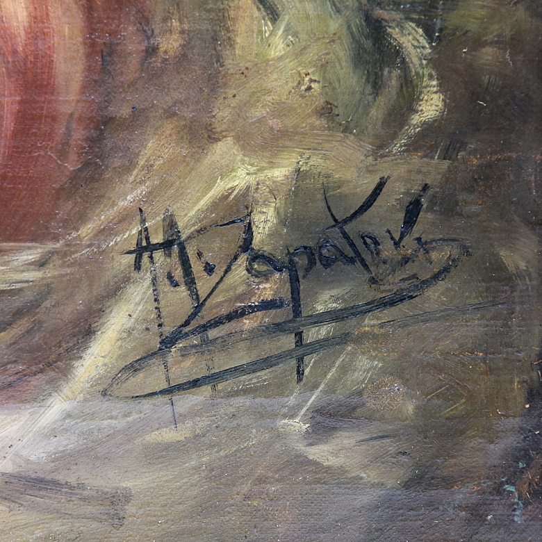 胡安·何塞·萨帕特·罗德里格斯 (Juan José Zapater Rodriguez) (1867 - 1922) 《持花的女士》