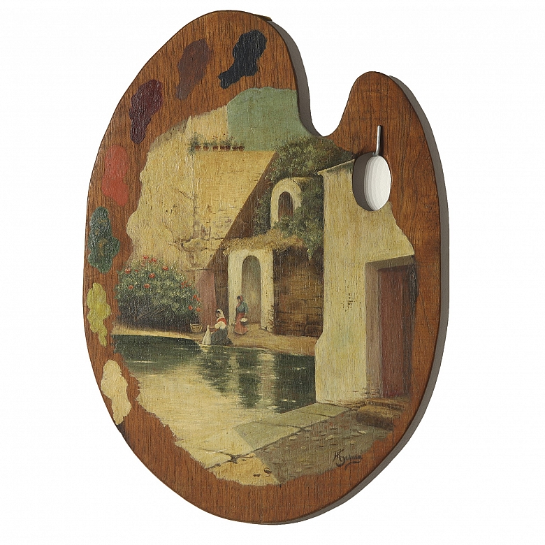 Painter's palette “Washerwomen”