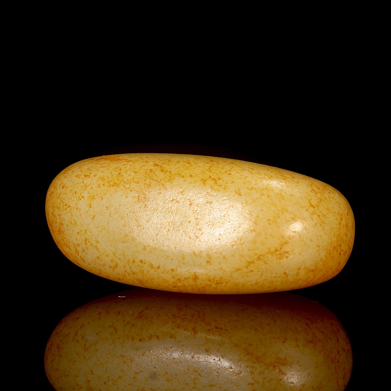 Roca de jade blanco tallado, dinastía Qing