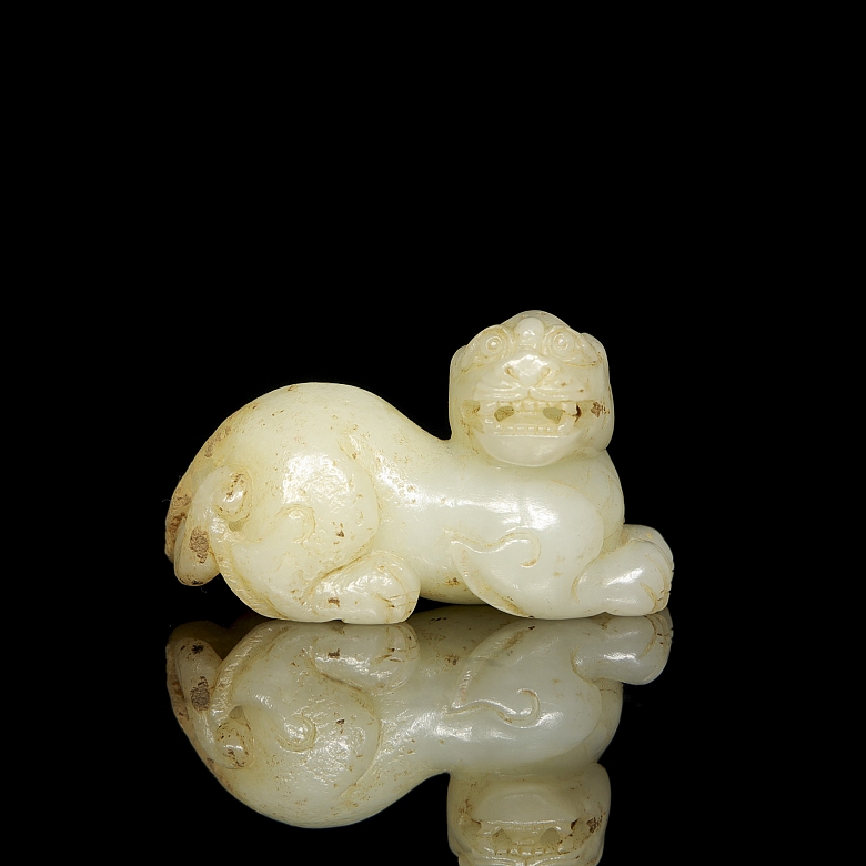 Figura de jade blanco 