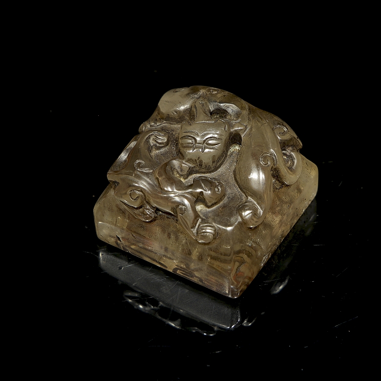 Sello de cuarzo tallado