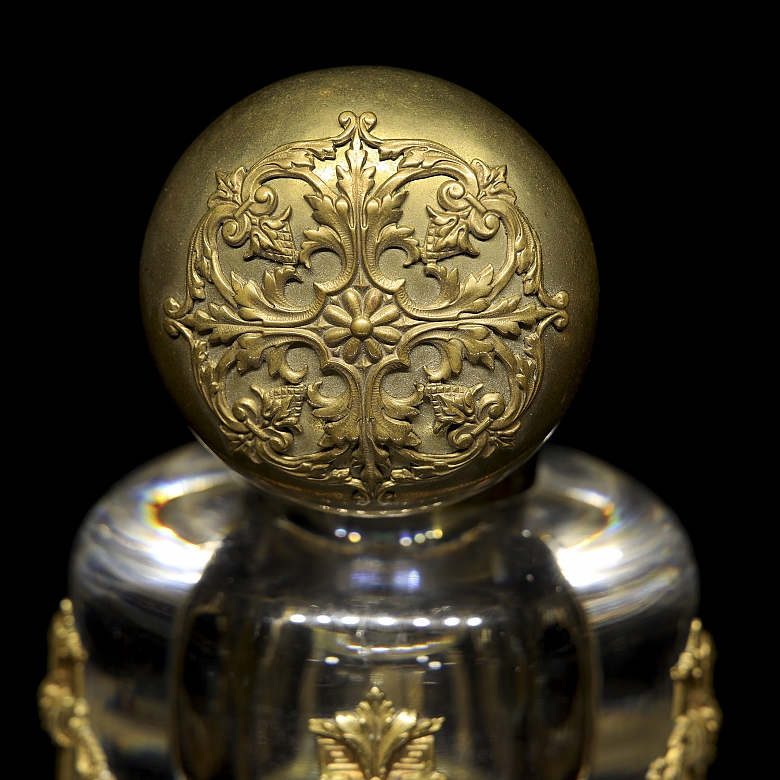 Empire curved glass and bronze scrivener's desk, 19th century - 6