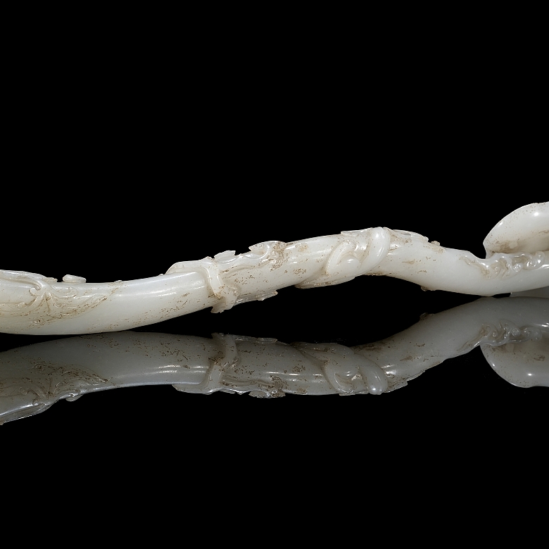 Cetro ruyi de jade blanco 