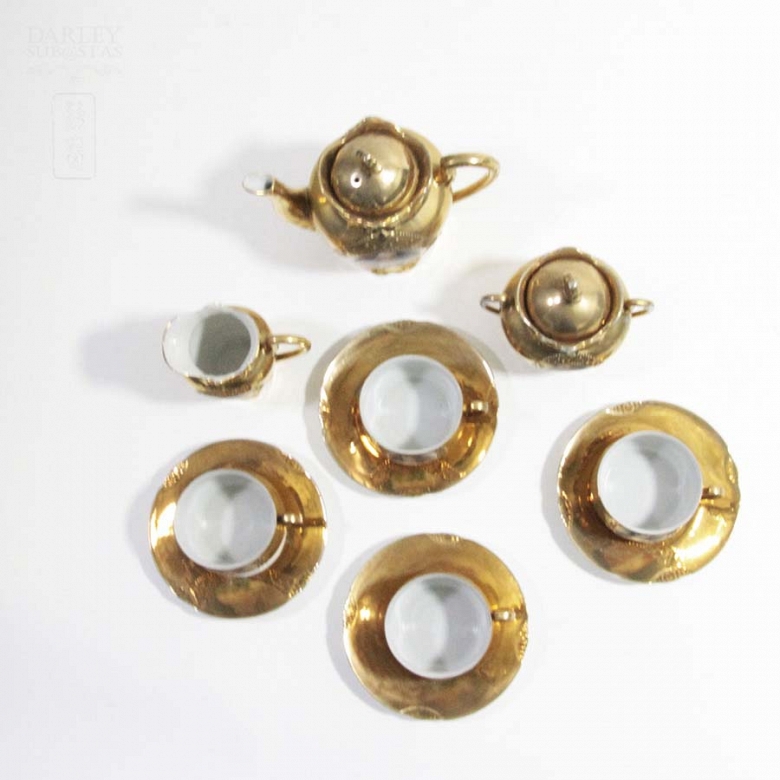 Juego de cafe dorado - 5