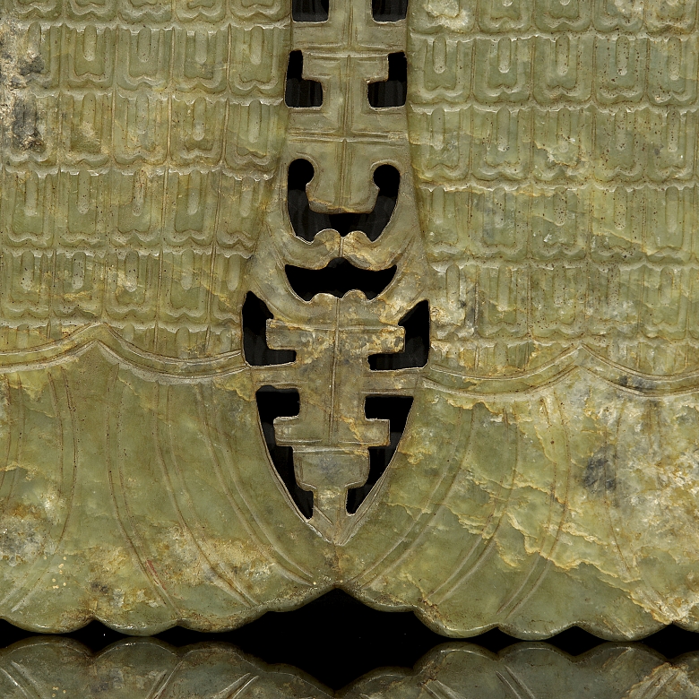 Large jade plaque “Fishes”, Qing dynasty - 8