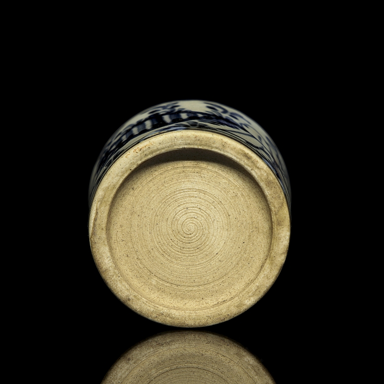 Botella de cerámica vidriada 
