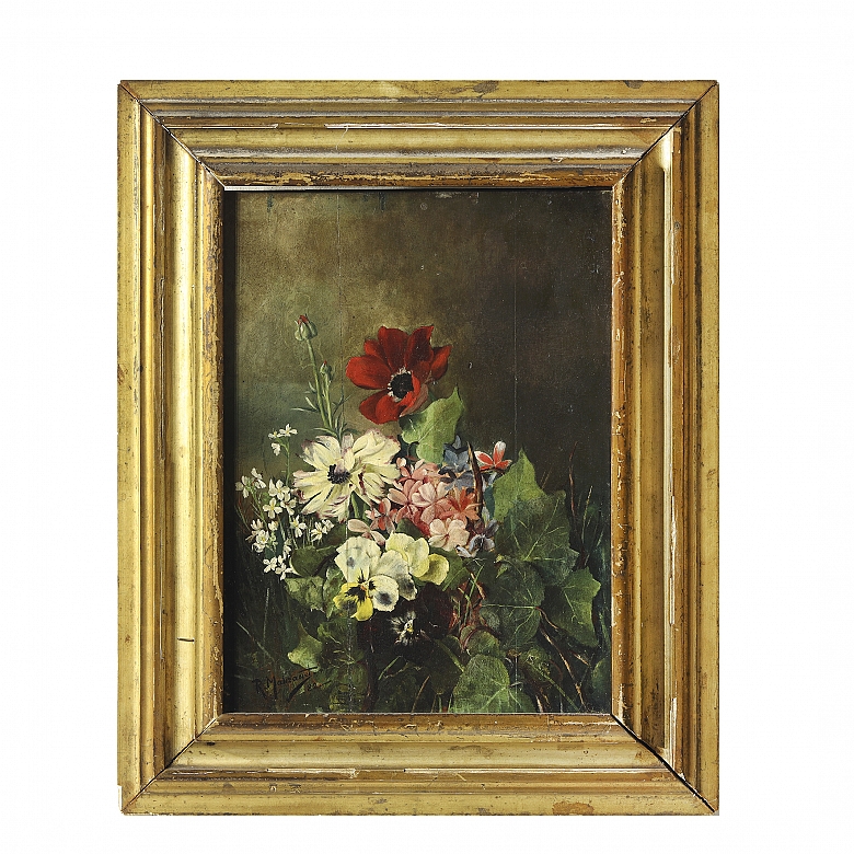 Ricardo Manzanet (1853–1939) “Flowers,” 1882