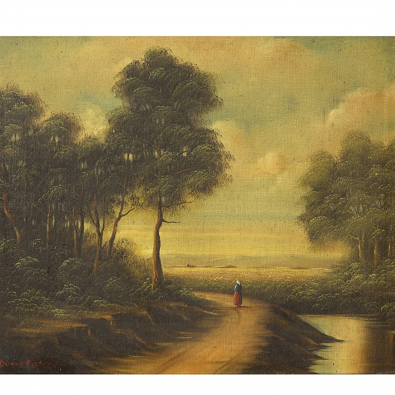Bernard Denauge (19th century) ‘Lady on the Road’