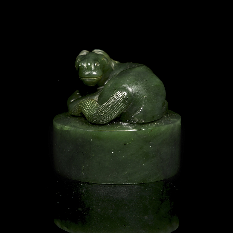 Sello de jade espinaca
