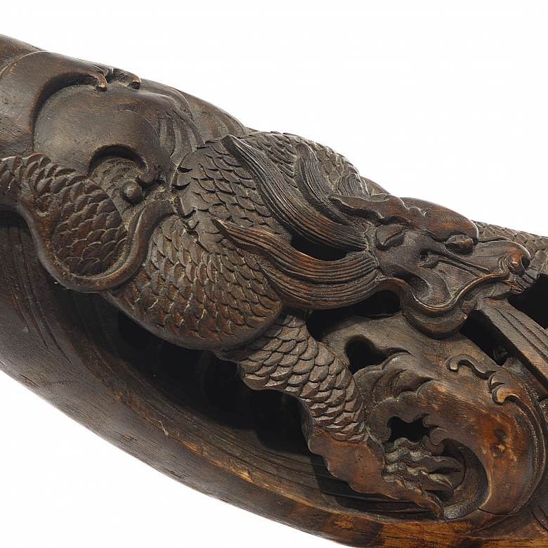 Carved bamboo figure “Dragon”, 20th century - 6