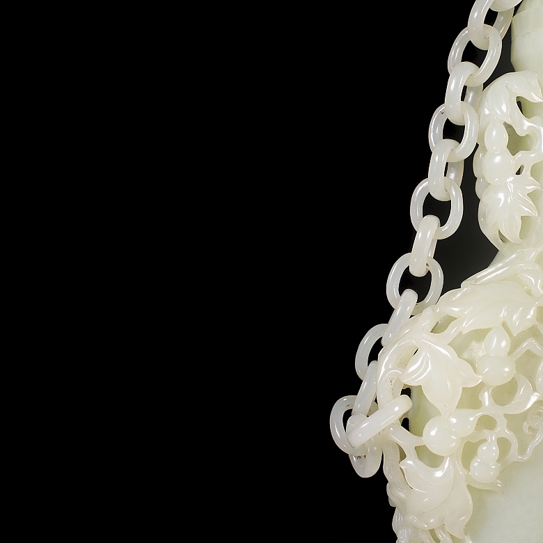 Jarrón de jade blanco de Hetian