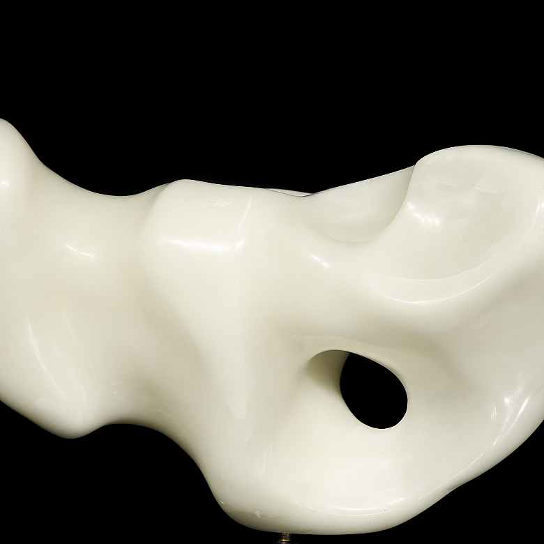 Milton Cohen, White Marble Sculpture, 20th Century - 2