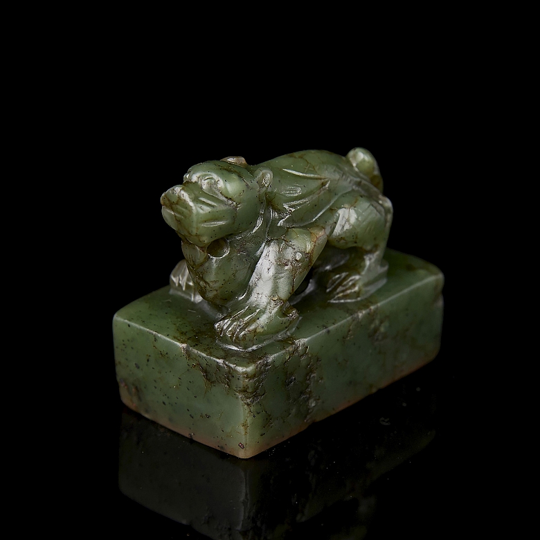 Sello de jade verde 