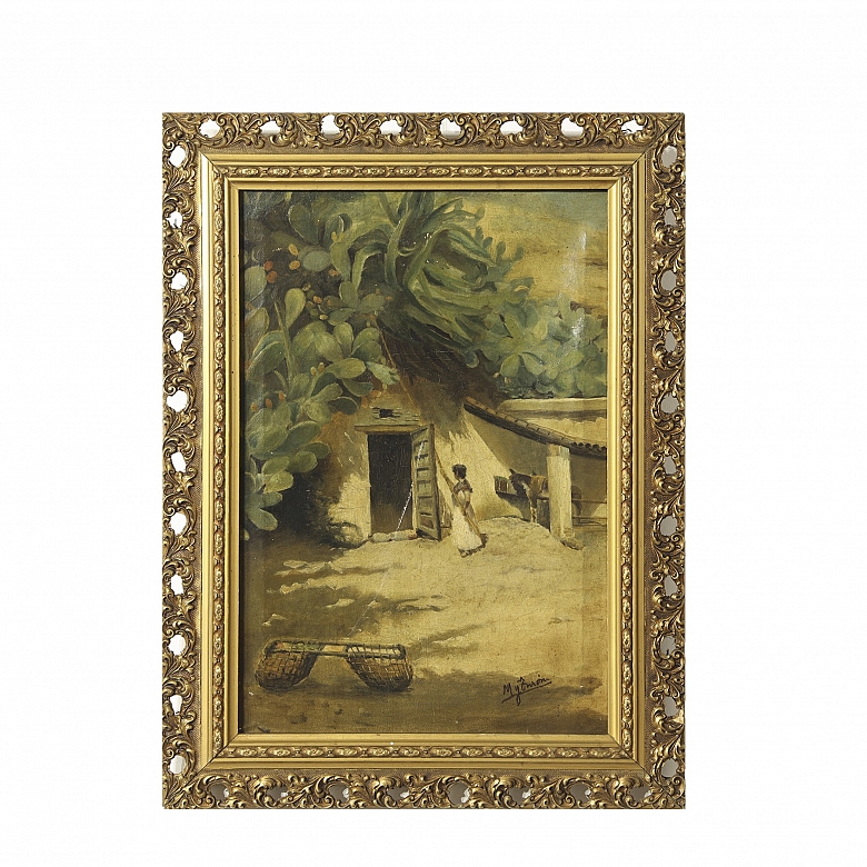 M and Turón (19th century) ‘View of a house’
