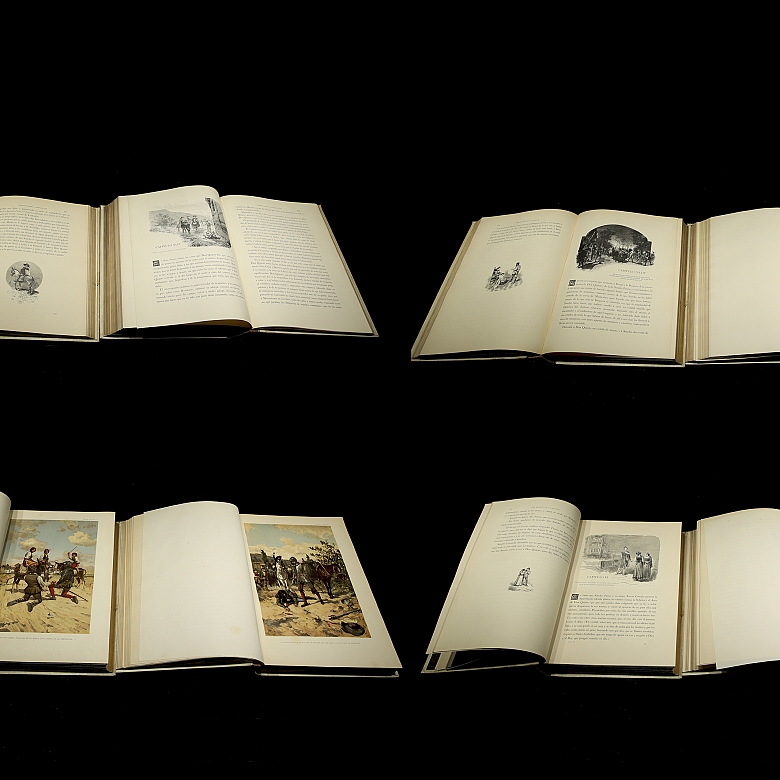 Two volumes of ‘The Ingenious Gentleman Don Quixote of La Mancha’, circa 1880