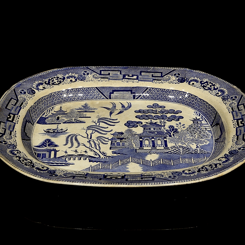 里奇韦斯“半瓷”瓷盘，19世纪 - 4