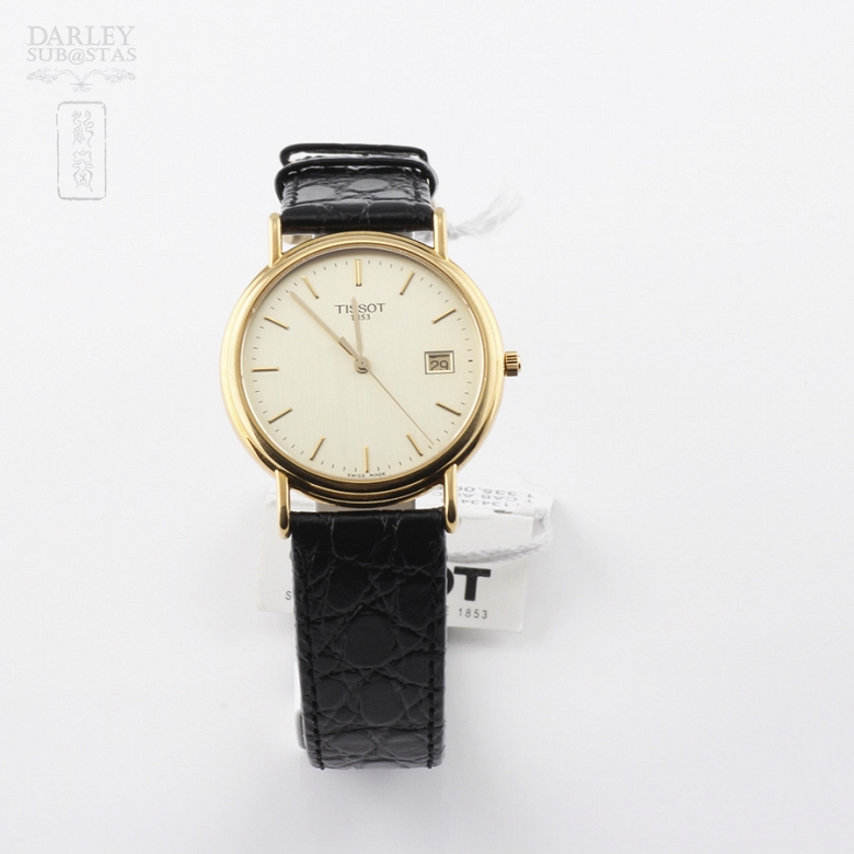 Reloj Tissot Oro 18kt y Piel caballero.