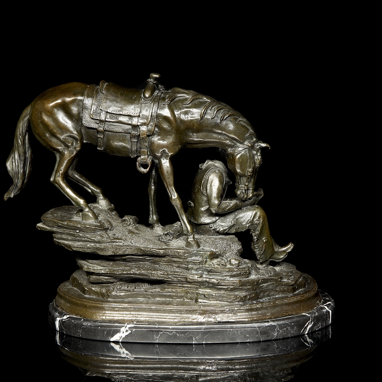 Jean Pierre Masier (1878–1957) ‘Cowboy with Horse’ - 1