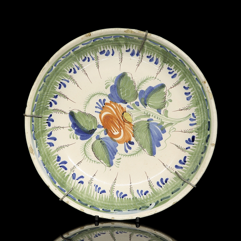 三件套釉面陶瓷盘，20世纪