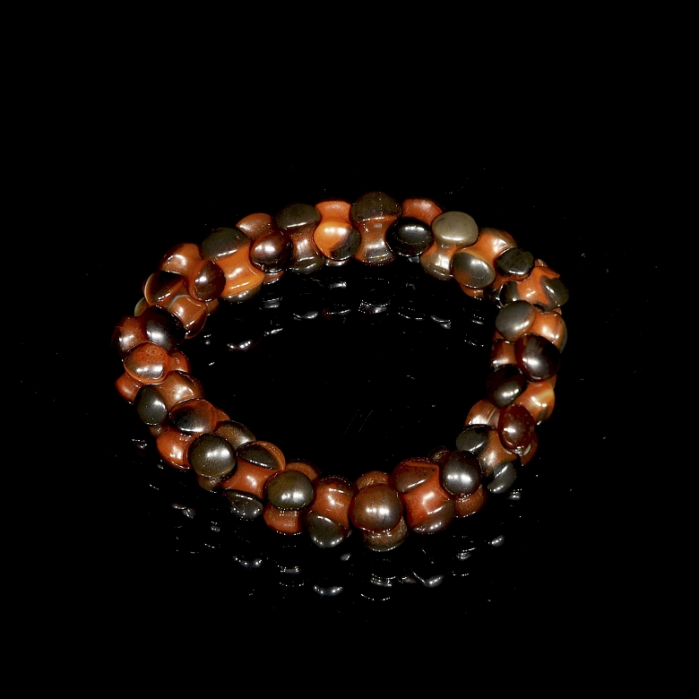 Pulsera de cuentas bicolor
