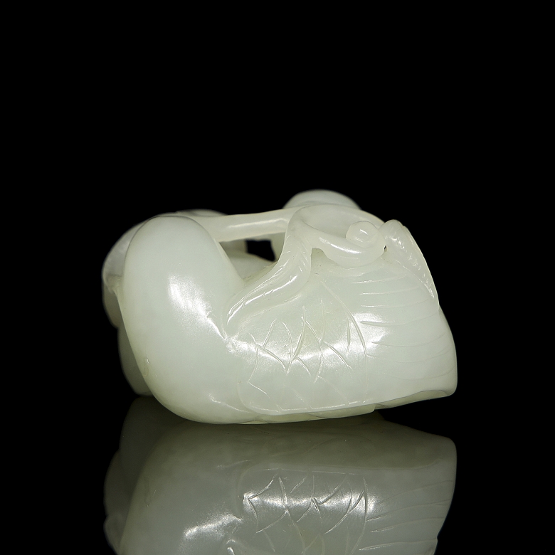 Jade figure ‘Birds with Branch’, Qing dynasty