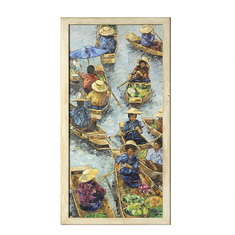 Pachx (20th century) ‘Floating market’ - 5