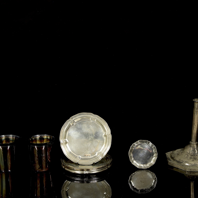 Conjunto de objetos de plata, s.XX