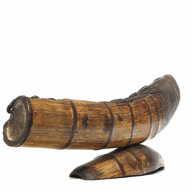 Carved bamboo figure “Dragon”, 20th century - 4