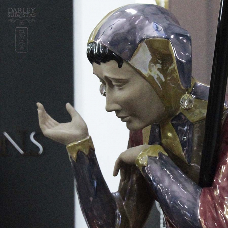 Figura de porcelana  arlequín Nadal, - 7