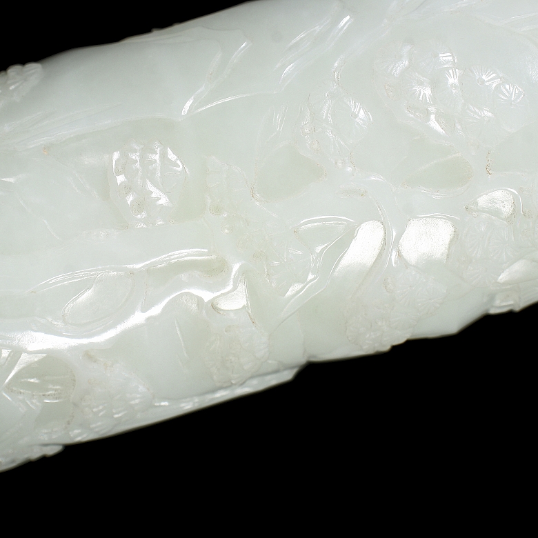 Portapinceles de jade blanco 