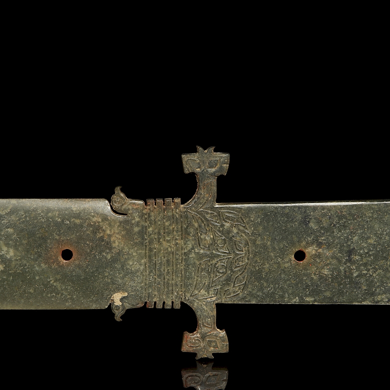 Hoja ceremonial de jade 