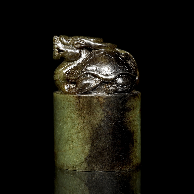 Sello de jade tallado 